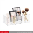 透明アクリル化粧オーガナイザー、カウンタートップ化粧ブラシ収納