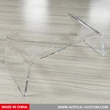 Taburete de retrete de acrílico personalizado de fábrica, taburete de retrete transparente para squatty