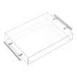 Clear Serving Trays Acrylic Decorative Trays with Handles