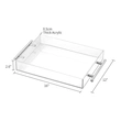 Clear Serving Trays Acrylic Decorative Trays with Handles