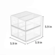 Cajas de almacenamiento de acrílico transparente organizador de cajones de escritorio para papelería