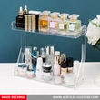 estante de almacenamiento de cosméticos de acrílico, organizador de maquillaje de acrílico transparente al por mayor