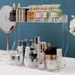 estante de almacenamiento de cosméticos de acrílico, organizador de maquillaje de acrílico transparente al por mayor