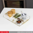 Custom Clear Acrylic Lucite Tray and Serving Tray with Handles