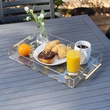 Custom Clear Acrylic Lucite Tray and Serving Tray with Handles