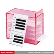 Acrylic Lash Tile Organizer Clear Pink Eyelash Storage Boxes