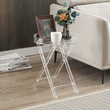 Cheap Folding Round Tray Table, Wholesale Acrylic Tray with Handles