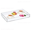 Acrylic Tray Factory Wholesale Clear Serving Tray with Handle