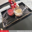 Hot Selling Marble Tray, Black Acrylic Trays with Handles