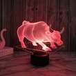 3D-Nachtlicht-Lichtschild mit klarer Acrylplattenbasis