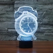 3D Night Light Acrylic LED Clock Decoration Lamp Light Custom