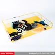 Cheap Acrylic Tray, Ottoman Serving Tray with Handle