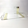 Factory Price Acrylic Tray, Clear Service Tray with Handle