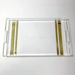 Factory Price Acrylic Tray, Clear Service Tray with Handle