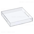 bandeja de almacenamiento transparente barata - bandeja de servicio de acrílico lucite con asa