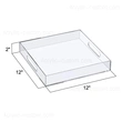 bandeja de almacenamiento transparente barata - bandeja de servicio de acrílico lucite con asa