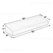 Étagère flottante acrylique prix usine étagères de salle de bain claires pour le stockage