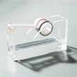 dispensador de cinta transparente, dispensador de cinta acrílica y grapadora