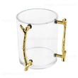 Waschbecher Judaica, Lucite-Waschbecher mit Metallgriff
