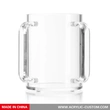 taza de lavado lucite, taza de lavado redonda con asas