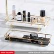 バスルーム大理石トレイ-バニティ収納トレイ棚