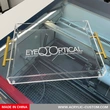 Lucite Trays - Clear Acrylic Tray With Gold Handles