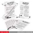 titular de kiddush lucita, juego de tarjetas de banco
