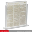 طقم بنشر أكريليك ، حامل بطاقات birchas hamazon lucite