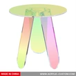 table basse arc-en-ciel - table basse ronde en acrylique