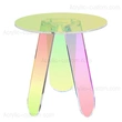 table basse arc-en-ciel - table basse ronde en acrylique