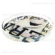 Round Decor Style Lucite Serving Tray - UV Pattern Acrylic Trays
