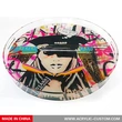 Round Acrylic Tray - Custom Pattern Decor Serving Tray