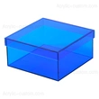 caja de cubo de acrílico azul - caja de acrílico personalizada con tapa
