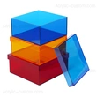 Yellow Acrylic Box - Lucite Box with Lid