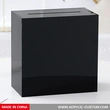 Acrylic Wedding Card Box | Black Acrylic Gift Box with Lock and Key