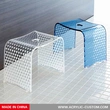 taburete de baño de acrílico - taburete de ducha de lucita de muebles modernos