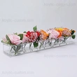 長方形の花のセンターピース - 低い花柄のアクリル花瓶