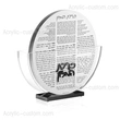 Lucite Round Bencher Holder Set | White Birchas Hamazon Cards Ashkenaz