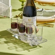 Lucite Kiddush Cup Set with 6 Shot Glasses & Acrylic Holder