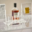 Lucite Kiddush Cup Set with 6 Shot Glasses & Acrylic Holder