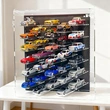 1/64 Diecast Car Display Case with LED | 30-Car Acrylic Cabinet