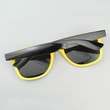 Mprinted Two Tone Sunglasses Yellow With Bblack Frame