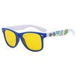 Custom Two Tone White And Blue Printing Sunglasses