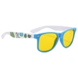 Custom Two Tone White And Sky Blue Printing Sunglasses