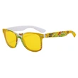 Custom Two Tone Yellow And White Printing Sunglasses