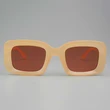 Fleshy Orange Square-framed Sunglasses