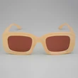 Fleshy Orange Square-framed Sunglasses