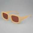 Fleshy Orange Square-framed Sunglasses