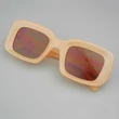 Fleshy Orange Square-framed Sunglasses