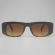 Brown Gradient Small Square Sunglasses